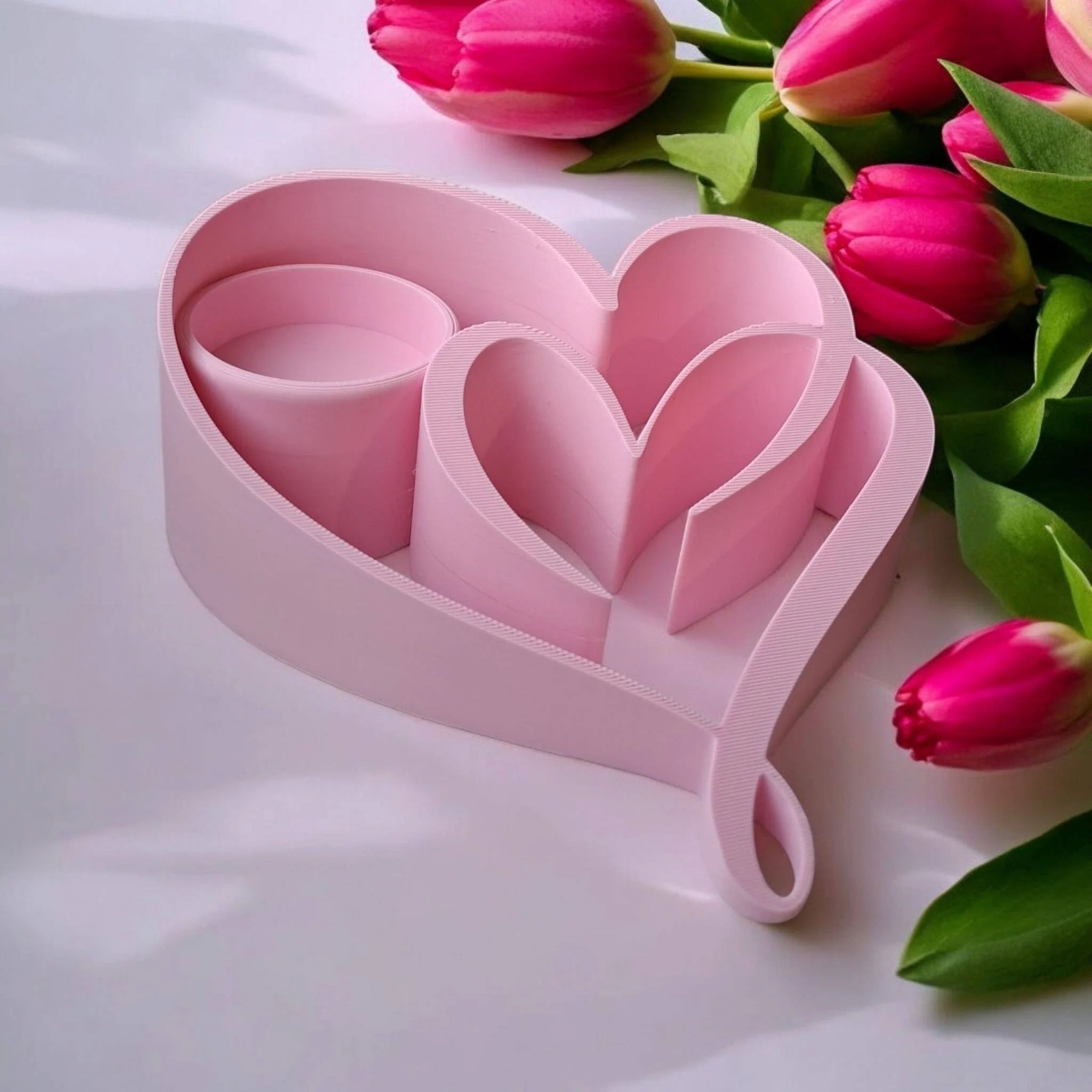 Rosa Filigrana 3D – Coração "Amor de Mãe"